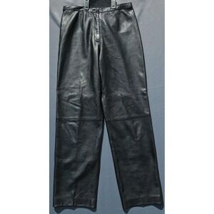 Mixit Black Leather Pants Size 10‎ MSR 30x30.5 Goth Biker Party Hot